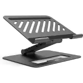Port Designs PORT Connect 901108DOCK-EU - Verstelbare Laptopstandaard met USB-C Dockingstation 85W - Dual 4K HDMI