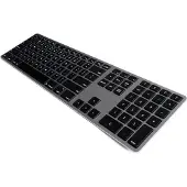 Matias Wireless Zilver Backlit Toetsenbord Grijs
