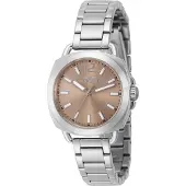 Invicta Wildflower 46345 Dames Horloge - Quartz Uurwerk - Roestvrij Staal met roze Wijzerplaat - 32mm