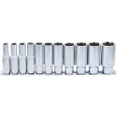 Bgs Doppenset hexagonaal, diep drive square drive 10 mm (3/8") inch maten 1... (3/8")