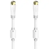 Hama SAT Aansluitkabel F Connector - F Connector Verguld 500 cm Wit