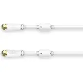 Hama Satelliet Aansluitkabel 5 m 100 dB Verguld Wit