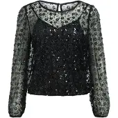 Object Blouse 'Maisy' zwart