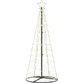 vidaXL LED kerstboom Warmwit 250 cm IJzer