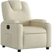 vidaXL Relaxfauteuil Crème Kunstleer