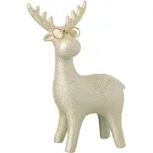 J-Line figuur Rendier - porselein - goud - small
