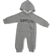 SuperCute jumpsuit gemeleerd grijs maat 86/92 kraamkado