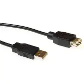Intronics SB2220 USB-A Male 2.0/USB-A Female | Zwart | 1,8 meter