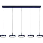 Freelight Hanglamp Alieno 5 lichts L 120 cm comfortlift zwart