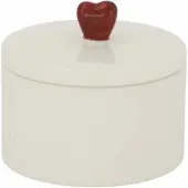 Zusss Opbergbox Keramiek Hartje Wit / Rood