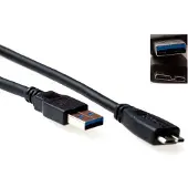 ACT USB A naar Micro USB kabel | 1 meter | USB 3.0 (100% koper, Zwart)
