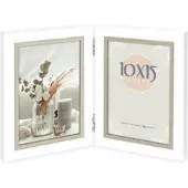 Zep - Duo Houten Fotolijst Sion 2Q Wit / Grijs voor foto's 2x10x15 (28,5x19) - CD786