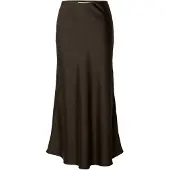 Selected Satijn Middellange Rok Dames Bruin 34