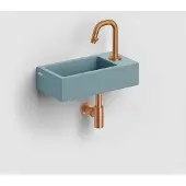 Clou Flush 3 Fontein Met Kraangat Rechts Mat Blauw Keramiek 36 cm