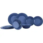Gimex Stone Line Servies - Azure - 12-Delig