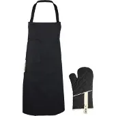 Gusta - Barbecue Schort en Ovenwant Giftset - Zwart