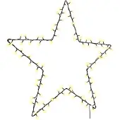 vidaXL Kerstverlichting, sterrensilhouet, 115 LED's, warm wit