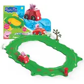 Gear2Play Peppa Pig Whizz Around - Peppa's Kleine Rode Auto Rondweg Speelset - Modulaire rijbaan voor Whizz Around voertuigen