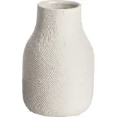 Gusta Vaas Lijnen Ø9,3X14,3 cm Wit