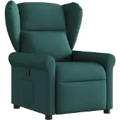 vidaXL Fauteuil verstelbaar stof donkergroen