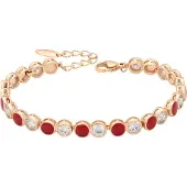 Faina Armband rose-goud / rood