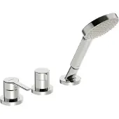 Hansa Hansaronda afbouwdeel voor 3-gats badkraan met handdouche met doucheslang 175 cm, chroom
