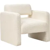 Beliani HALLSBERG - Fauteuil - Gebroken wit - Bouclé
