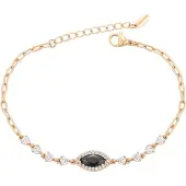 Faina Armband rose-goud / zwart / transparant