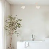 Argon Plafondlamp Mado, dimbaar, crème / amber, Woon-/ Eetkamer, metaal, Modern, plafondlamp