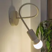 Helam Wandlamp Oxford, dimbaar, crème / amber, Woon-/ Eetkamer, metaal, Modern, wandlamp