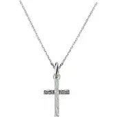 The Jewelry Collection Zilver Gerhodineerde Collier kruis 1 1329787