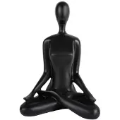 PT Living Decoratie Statue Open Lotus Black
