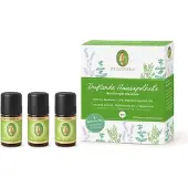 Primavera Aroma Therapy Essential oils organic Geurend medicijnkastje Lavendel fijn biologisch 5 ml + pepermunt biologisch 5 ml + tea tree biologisch 5 ml