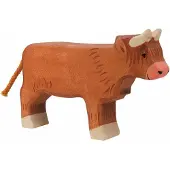 Gollnest & Kiesel Boerderij - Hoogland Koe - 16X3X11Cm - Houten Figuur - Handgemaakt