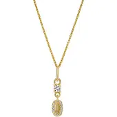 Orphelia 'Lily' Dames 925 Sterling Zilver Hanger met Ketting - Goud ZH-7582/G