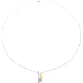 Orphelia Dames 925 Sterling Zilveren Ketting met Hanger - Zilver/Goud ZH-6042/1