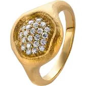 Orphelia Dames 925 Sterling Zilveren Ring - Goud ZR-3924/1