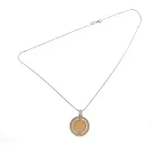 Orphelia Dames 925 Sterling Zilveren Hanger met Ketting - Zilver/Goud ZK-2634