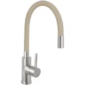 Novaservis Ferro - Wastafelkraan met flexibele arm, beige/RVS 70710,4BE