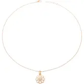 Orphelia Dames 925 Sterling Zilveren Ketting met Hanger - Roze ZH-6017/1