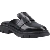Hush puppies Nicole Studded Leren Dames Zwarte Muilezels