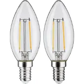 Paulmann Filament 230 V LED kaars E14 2x250lm 2x2,7W 2700K Helder