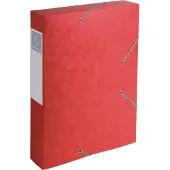 Exacompta 10x Cartobox Archiefdoos Rug 60mm - A4 (vlak geleverd) - Rood - 16009H