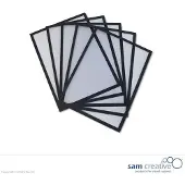 Sam Creative Whiteboard Magneetvenster A4 zwart set 5 stuks