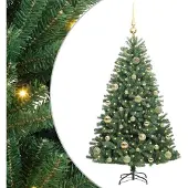 vidaXL Kunstmatige Hinged Kerstboom Groen 120 cm PVC en Metalen