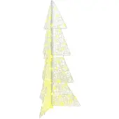 vidaXL Kerstboom met 100 LED Warmwit 120 cm Acryl