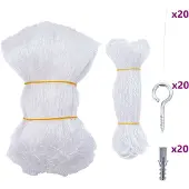 vidaXL Kattennet Transparant 4x3 m Nylon