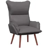 vidaXL Fauteuil Grijs 69 x 74 x 93 cm Kunstleer