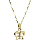 Orphelia 'Butterfly' Dames 925 Sterling Zilveren Ketting met Hanger - Goud ZH-7074/1