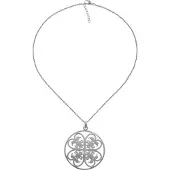 Orphelia Dames 925 Sterling Zilveren Ketting met Hangertje - Zwart ZH-6035/3